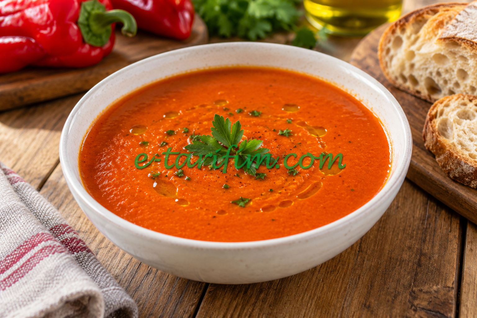 Kremasız köz biber çorbası